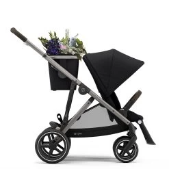 CYBEX Poussette Double Gazelle S - Châssis Bronze / Siège Deep Black