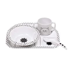 Lassig Coffret Repas Mélamine Silicone Little Chums – Chat
