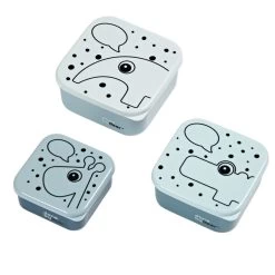 Done By Deer Set De 3 Lunchbox - Bleu