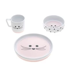 Lassig Coffret Vaisselle En Porcelaine - Little Chums Souris - Rose