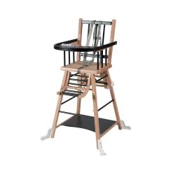 Chaise Haute Traditionnelle Marcel Transformable – Hybride Noir