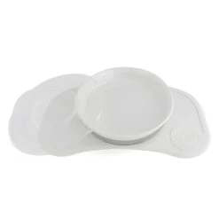 Twistshake Set Plateau Click Mat Mini + Assiette 6+ Mois – Blanc